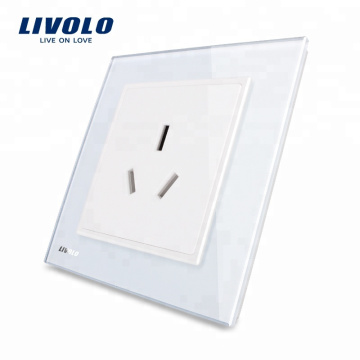 Livolo New Style Socket et Plug Prise électrique à 3 broches VL-W2C1B-11